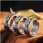 FUKAJOMFEN Bague de transfert de fortune pour homme Pixiu S Bague Feng Shui Amulette Richesse Porte chance ouverte réglable Bijo