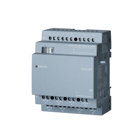 UOUOBEAR Automate programmable Logo! DM16 24R for Module d'extension PLC Logo!8 6ED1055-1NB10-0BA2