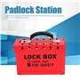 Coffre de consignation, grand coffre de consignation de groupe, rack de cadenas de sécurité de groupe portable avec 12 fentes po