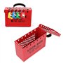 Coffre de consignation, grand coffre de consignation de groupe, rack de cadenas de sécurité de groupe portable avec 12 fentes po