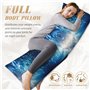 Blue Ocean Lot de 1 taie d'oreiller avec fermeture éclair Motif poissons sous-marins 50,8 x 137,2 cm, doux pour la peau, sans re
