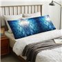 Blue Ocean Lot de 1 taie d'oreiller avec fermeture éclair Motif poissons sous-marins 50,8 x 137,2 cm, doux pour la peau, sans re