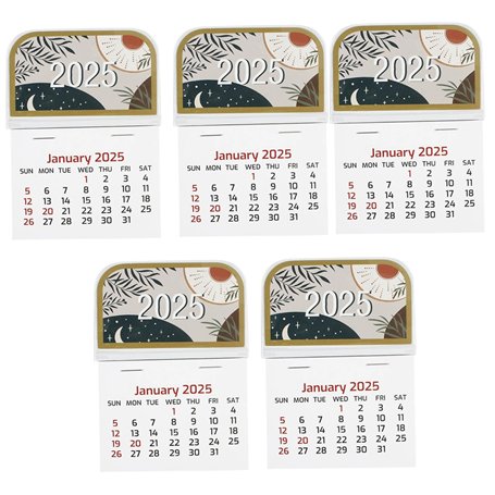 5pcs Mini Calendrier 2025