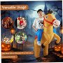 Costume gonflable pour cow-boy adulte drôle de dessin animé mignon houx avec un ventilateur et une batterie portable résistant a