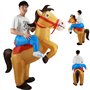 Costume gonflable pour cow-boy adulte drôle de dessin animé mignon houx avec un ventilateur et une batterie portable résistant a