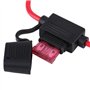 Porte fusible de voiture , DC 12V 40A Porte fusible à lame automatique résistant à l'humidité Porte fusible en ligne à lame stan