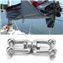 Akozon Manille Pivotante Dispositif Marin de Chaîne de Roulement d'acier Inoxydable 316 Émerillon Universel de Bielle de Fourche