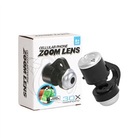 Morain Microscope universel 30x avec lumière LED pour lentille macro pour téléphone portable et appareil photo