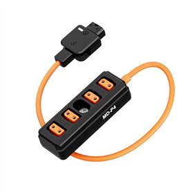 Morain Câble d'alimentation D Tap mâle vers 4 femelles pour appareil photo distributeur d'alimentation de batterie avec rotation