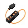Morain Câble d'alimentation D Tap mâle vers 4 femelles pour appareil photo distributeur d'alimentation de batterie avec rotation