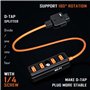 Morain Câble d'alimentation D Tap mâle vers 4 femelles pour appareil photo distributeur d'alimentation de batterie avec rotation