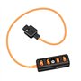 Morain Câble d'alimentation D Tap mâle vers 4 femelles pour appareil photo distributeur d'alimentation de batterie avec rotation