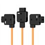 Morain Câble d'alimentation D Tap mâle vers 4 femelles pour appareil photo distributeur d'alimentation de batterie avec rotation