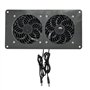 Morain Double ventilateur de ventilation efficace CC 12 V pour maisons et abris avec panneau solaire