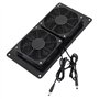 Morain Double ventilateur de ventilation efficace CC 12 V pour maisons et abris avec panneau solaire