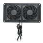 Morain Double ventilateur de ventilation efficace CC 12 V pour maisons et abris avec panneau solaire