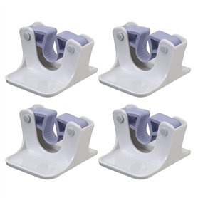 Morain Lot de 4 supports muraux adhésifs pour balai à franges