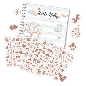 Morain Livre de souvenirs pour bébé avec autocollant pour bébé garçon ou fille de première année Journal de scrapbooking