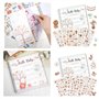 Morain Livre de souvenirs pour bébé avec autocollant pour bébé garçon ou fille de première année Journal de scrapbooking