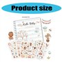Morain Livre de souvenirs pour bébé avec autocollant pour bébé garçon ou fille de première année Journal de scrapbooking