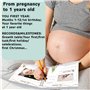 Morain Livre de souvenirs pour bébé avec autocollant pour bébé garçon ou fille de première année Journal de scrapbooking