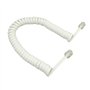 JSGHGDF Câble de combiné téléphonique à quatre conducteurs en spirale - Noir et blanc - Bouclé