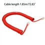 JSGHGDF Câble de combiné téléphonique à quatre conducteurs en spirale - Noir et blanc - Bouclé, blanc, M