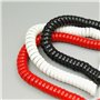 JSGHGDF Câble de combiné téléphonique à quatre conducteurs en spirale - Noir et blanc - Bouclé, blanc, M