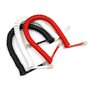 JSGHGDF Câble de combiné téléphonique à quatre conducteurs en spirale - Noir et blanc - Bouclé, blanc, M