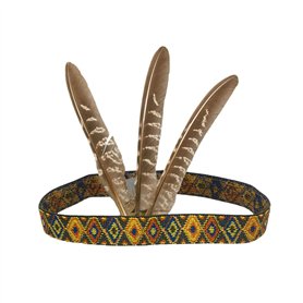 MZRAN Serre-tête indien bohème à plumes pour événements culturels