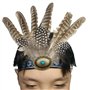 MZRAN Serre-tête indien bohème à plumes pour événements culturels, festivals de musique et spectacles de danse vintage