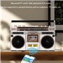 HUMNZR Cassette Boombox, MagnéTophone à Cassette, Radio Et Enregistreur RéTro avec Am/Fm/Sw1/Sw2, Haut-Parleur IntéGré, Prise en