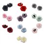 Mumuve Clips de chaussures amovibles en tissu rose fleur boucles fleur décoration fleur pour haute