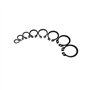 KSeSii 500 pièces M5 à M20 acier inoxydable noir 65mn arbre portant pince de retenue anneau élastique C Type circlip externe ass
