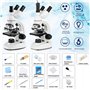 Microscope à lumière composée Professionnel 5000X avec oculaire électronique, Objectif 4X, 10X, 40X, 100X, Microscope trinoculai