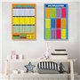 DIIOOMIEEU Poster mathématique pour tout-petits - Affiche d'apprentissage précoce pour l'enseignement de la soustraction, la mul