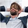 Masque de sommeil pour les yeux en soie avec sangle élastique super douce pour les yeux, bibliothèque, bibliothèque, bandeau occ