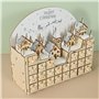 YCHUCH Calendrier de l'Avent en bois éclairé par LED avec arbre lumineux et renne de Noël