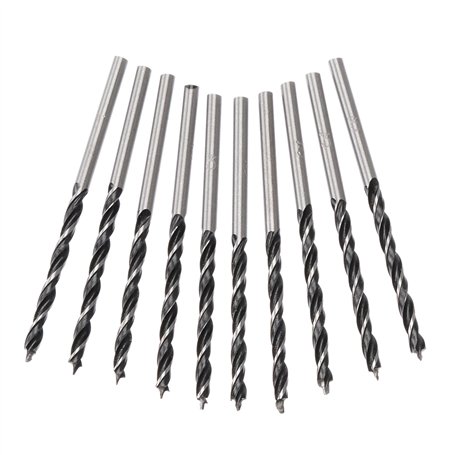 Lot de 10 forets à bois de 3 mm pour le travail du bois