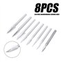 8 pièces 3-8mm foret de sculpture sur bois blanc acier long forets for bricolage bois toit artisanat sculpture gravure for outil