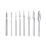 8 pièces 3-8mm foret de sculpture sur bois blanc acier long forets for bricolage bois toit artisanat sculpture gravure for outil