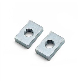 100 pièces écrou carré écrous rectangulaires M8X25X20X5 GB39 profil en aluminium accessoire curseur bloc mince en acier au carbo