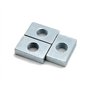 100 pièces écrou carré écrous rectangulaires M8X25X20X5 GB39 profil en aluminium accessoire curseur bloc mince en acier au carbo