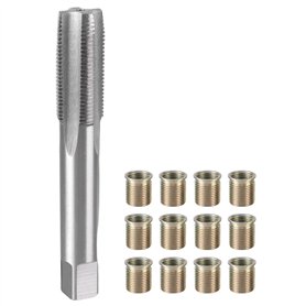 Ksikdeg Outil de réparation de filetage de bougie d'allumage en acier rapide avec inserts M14 x 1
