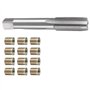 Ksikdeg Outil de réparation de filetage de bougie d'allumage en acier rapide avec inserts M14 x 1,25 et filetage 16 x 1,25