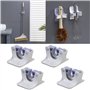 Ksikdeg Lot de 4 supports muraux adhésifs pour balai à franges