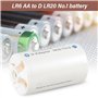 Ksikdeg Adaptateur de batterie LR6 AA vers D LR20 pour lampe de poche, jouet et électronique