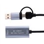 Ksikdeg 2 en 1 2K 50 fps USB 3.0 Type C HDMI compatible Captures vidéo sur carte téléphone jeu webcast cours étude vidéo