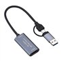 Ksikdeg 2 en 1 2K 50 fps USB 3.0 Type C HDMI compatible Captures vidéo sur carte téléphone jeu webcast cours étude vidéo