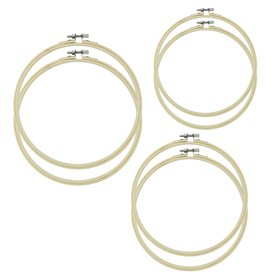 SLDHFE Lot de 6 cercles à broder en bambou - 3 tailles - 30 cm